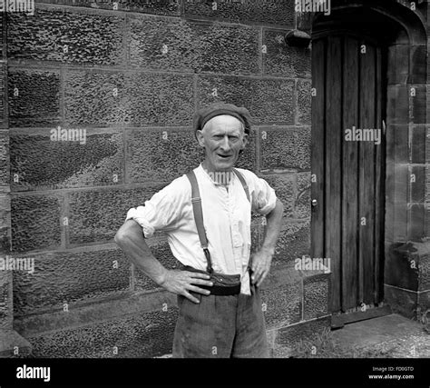 Working Man 1950s Church Sexton Grave Digger At Ketley Church In