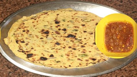 Besan Ki Roti And Lahsun Ki Chutney Recipes Video I Gram Flour Roti I Besan Ki Healthy And Tasty