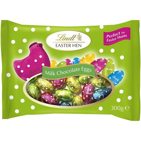 Woolies Lindt Easter Hen Milk Chocolate Eggs Bag Image Swiss