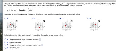 Solved The Parametric Equations And Parameter Intervals For Chegg