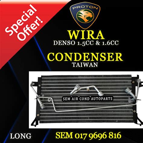 PROTON WIRA 1 5CC 1 6CC DENSO TYPE OEM TAIWAN LONG NEW CONDENSER