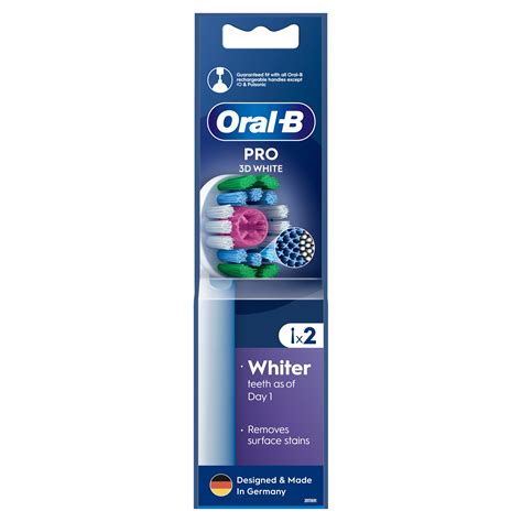 Oral B Pro 3D White Końcówki do szczoteczek elektrycznych 2 szt