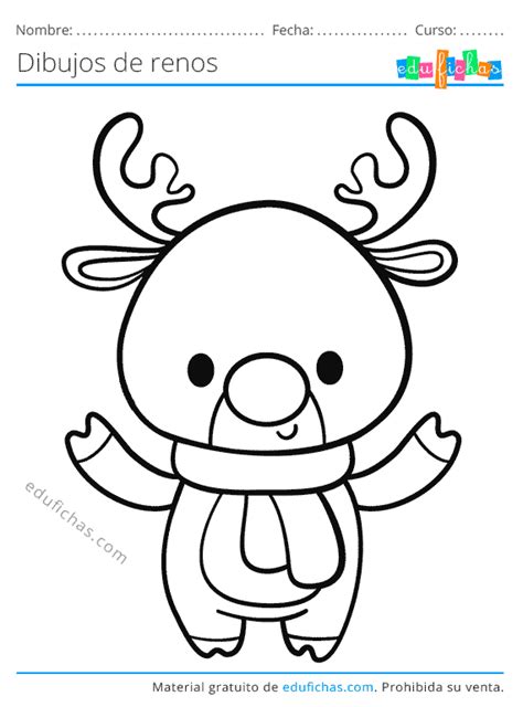 Dibujos De Los Renos De Pap Noel Para Colorear Descargar Pdf Gratis