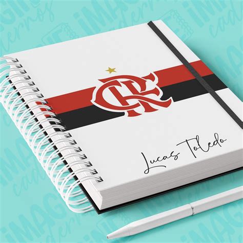 Caderno Personalizado Nome Time Flamengo Shopee Brasil