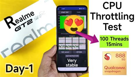 Realme GT 2 CPU Throttling Test Day 1 After Unboxing Snapdragon 888