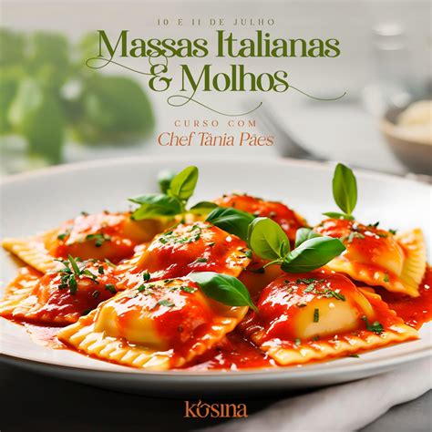 Curso Massas Italianas E Molhos C Chef Tânia Paes 15 E 16 08 24 Kosina