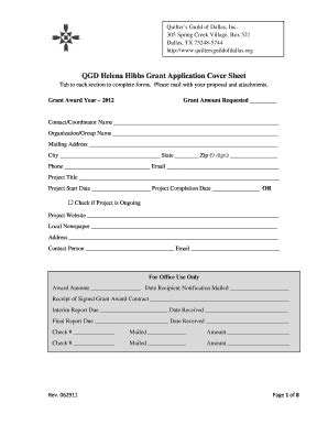 Fillable Online Quiltersguildofdallas Helena Hibbs Form Fax Email Print