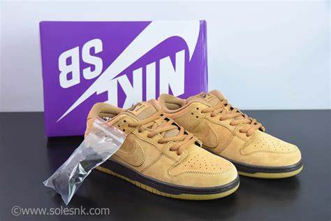 Nike Sb Dunk Low Wheat Mocha Bq6817 204 Solesnk