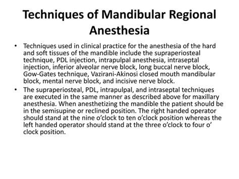 Mandibular Nerve Block Ppt