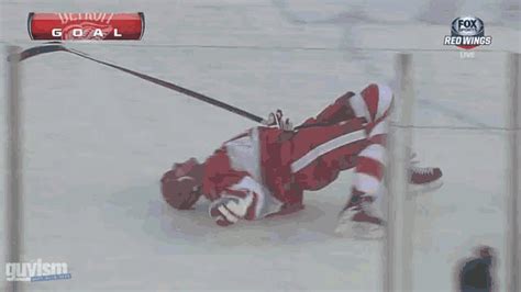 51 Year Old Chris Chelios Celebrates A Goal In The Red Wings Alumni