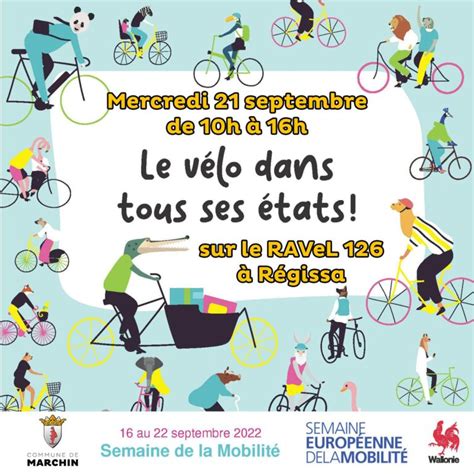 Mercredi 21 septembre Semaine de la Mobilité le vélo dans tous ses