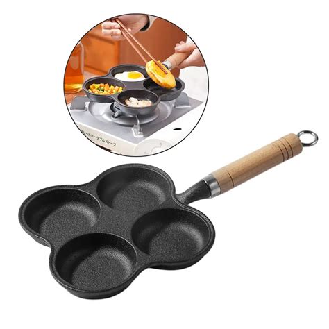 Cookware Smokeless Poached Protable Egg 4 Holes Pot Breakfast Frying Pan Fried Egg Pans Egg