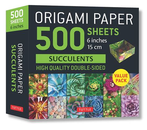 Amazon Origami Paper 500 Sheets Succulents 6 15 Cm Tuttle