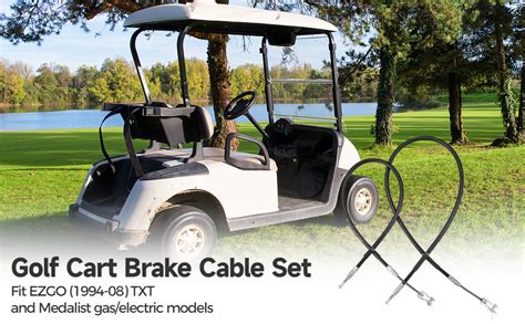 Homaisson Golf Cart Brake Cable Set Passenger And Driver