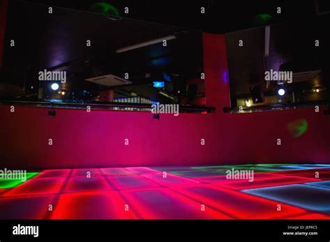 Red Illuminated Disco Dance Floor Stock Photo Alamy