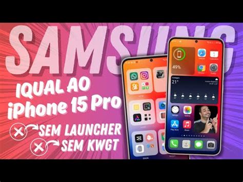 Como Deixar Seu SAMSUNG Igual IPhone 15 Pro Max SEM Usar Launcher E De