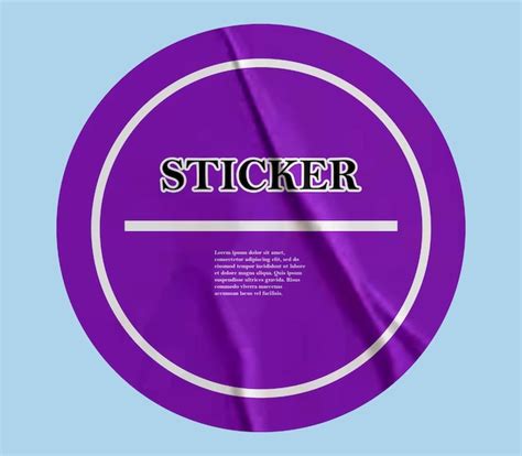 Premium Psd Texture Round Sticker For Mockup