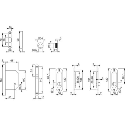 Kit Pour Portes Coulissantes Et Cuvettes Avec Serrure