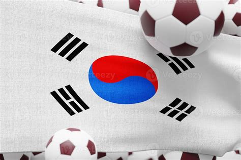 Bandeira Da Coreia Do Sul Bola Ilustra O De Renderiza O D