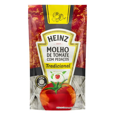 MOLHO DE TOMATE PEDAÇOS TRADICIONAL HEINZ SACHÊ 240G GTIN EAN UPC