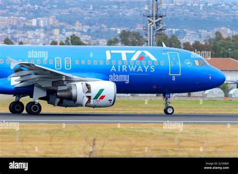 Ita Airways Airbus A320 Aircraft Landing At Catania Airport New