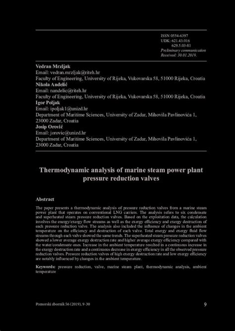 PDF Thermodynamic Analysis Of Marine Steam Power Plant Pressure