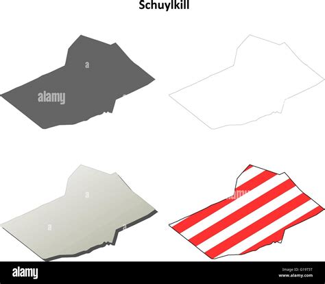 Schuylkill County, Pennsylvania outline map set Stock Vector Image & Art - Alamy