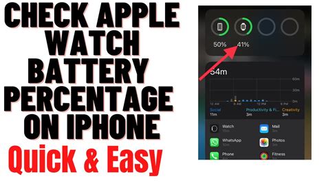 How To Check Apple Watch Battery Percentage On Iphone Youtube