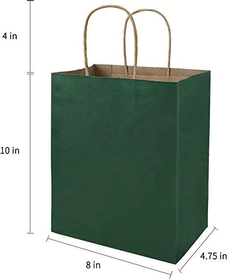 Bagmad Pack X X Inch Medium Green Gift Paper Bags With Handles