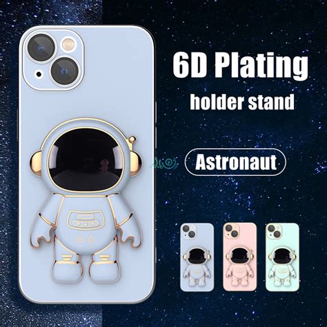 D Astronaut Folding Stand Holder Phone Case For Iphone Pro Max