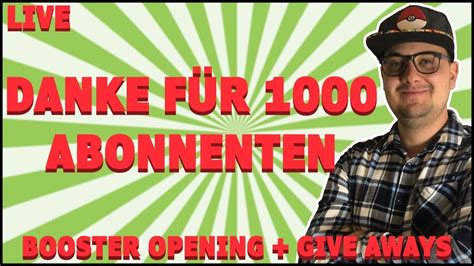 Danke F R Abonnenten Live Pokemon Tcg Opening Youtube