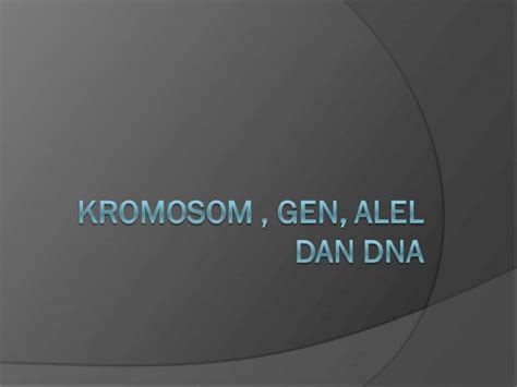 PPT Gen Dna Dan Kromosom DOKUMEN TIPS