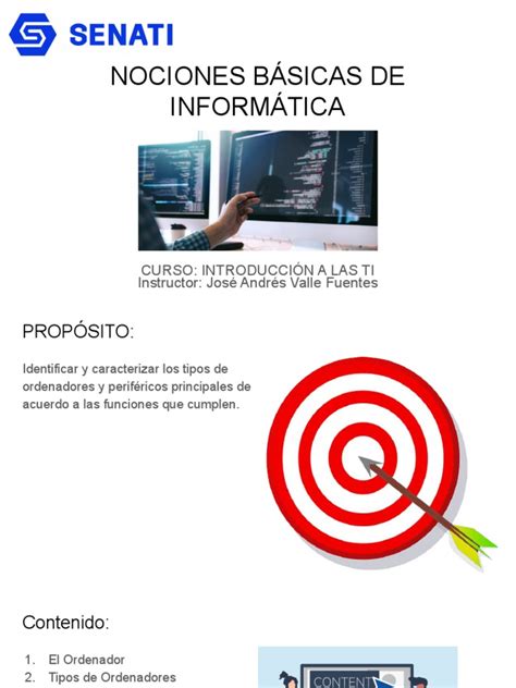 Nociones BÁsicas De InformÁtica Pdf Periférico De Entrada Y Salida