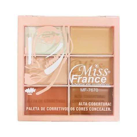 Paleta De Corretivo Cores Miss France Atacado Maquiagem Virtual