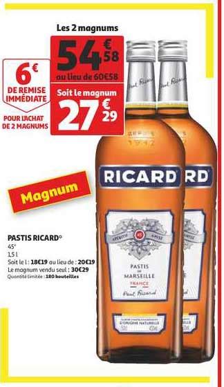 Promo Pastis Ricard Chez Auchan Direct Icatalogue Fr