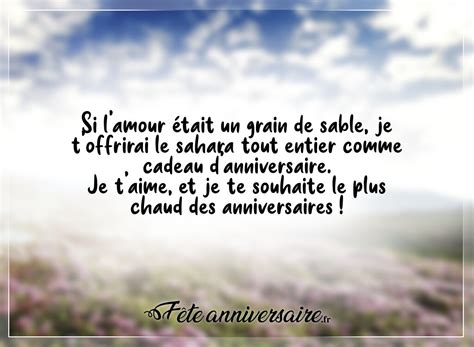 Texte Anniversaire Amour Si L Amour Tait Un Grain De Sable