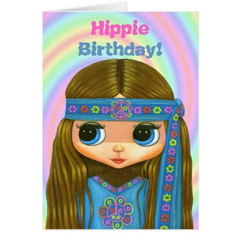 Hippie Birthday Cards, Hippie Birthday Card Templates, Postage ...