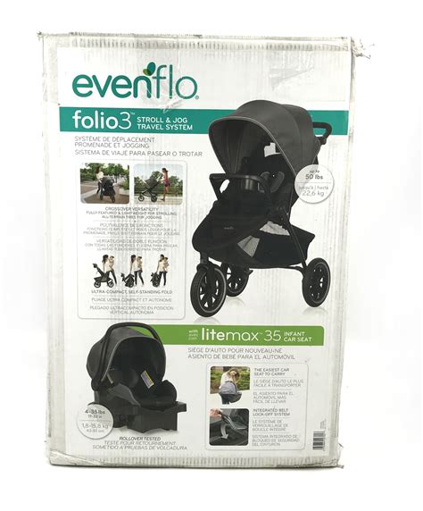 Evenflo Folio3 Stroll And Jog Travel System Wlitemax 35 Infant Car Seat