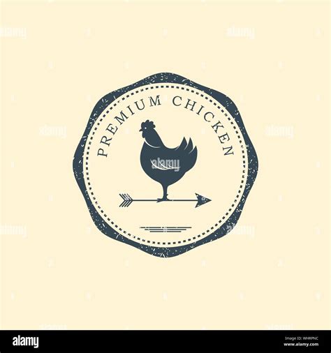 Premium Chicken Logo Labels Badges And Design Elements Retro Style Vector Illustration Stock