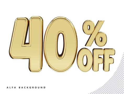 Premium Psd 40 Percentage Off Discount Sale Tag