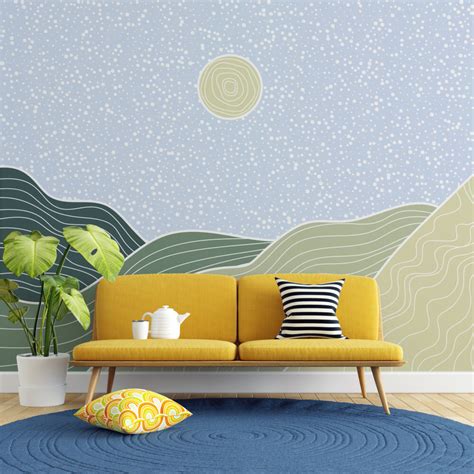 Japanese Wave Line Wallpaper Unique Wall Murals Muros Wallpapers