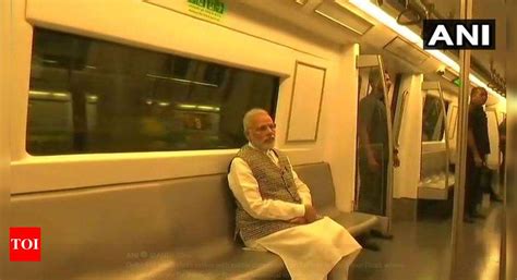 Narendra Modi Pm Modi Travels By Delhi Metro To Dedicate Ambedkars Memorial To Nation Delhi