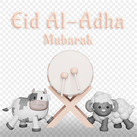 Eid Mubarak D Images D Drum Eid Mubarak Decoration Mockup With Cow