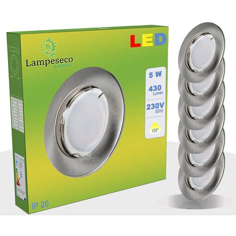 Lot De Spot Led Encastrable Complete Alu Bross Lumi Re Blanc Neutre