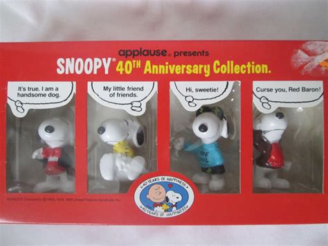 1971 Snoopy Dog 40th Anniversary Figure Collection In Box Etsy In