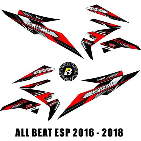 MOTIF VARIASI STRIPING STIKER VARIASI MOTOR BEAT ESP STREET 2017