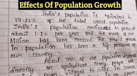 Effects Of Population Growth Essay Over Population A Big Problem