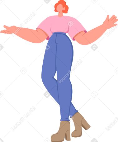 Woman with outstretched arms PNG, SVG