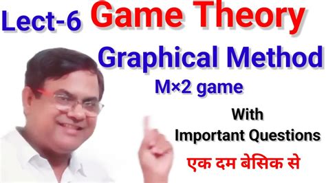 Game Theory Graphical Method In Game Theory Operation Research Youtube