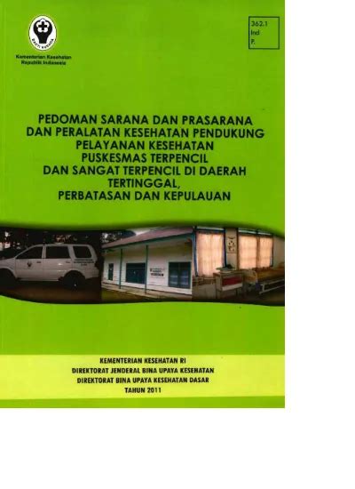 Pedoman Sarana Dan Prasarana Dan Peralatan Kesehatan Pendukung